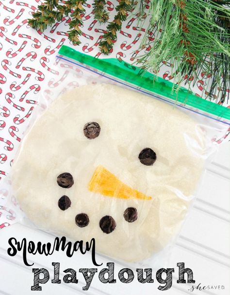 Snowman Playdough, Playdough Snowman, Snowman Christmas Crafts, Making Snowman, Easy Homemade Playdough Recipe, Easy Playdough Recipe, Homemade Playdough Recipe, Playdough Activities, Playdough Recipe