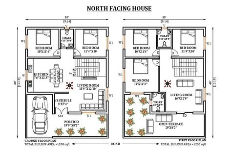 North East House Plans, 30 40 Duplex House Plans North Facing, 30×50 North Facing House Plan, 30x50 House Plans North Facing, 30x40 House Plans North Facing, North Facing House Elevation G+1, 30 40 Duplex House Plans, 30x50 House Plans East Facing, North Facing House Plan