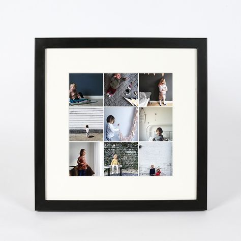 Instagram Framed Prints - A beautiful image deserves a beautiful frame. Enclose your favourite photos in one of our classic frames - available in black or white. Choose an individual image or create a photo montage. Great as a piece of wall-art, and perfect as a gift for a special person. Picture Frame Arrangements, Frame Arrangement, Photo Collage Wall, Polaroid Wall, Photo Montage, Instagram Prints, Photo Composition, Print Display, Instagram Frame