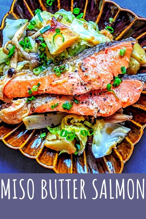 Salmon Recipes Miso, Misoyaki Salmon Recipe, Japanese Food Fish, Japanese Fish Recipes Dishes, Salmon Japanese Recipe, Miso Salmon Bowl, Japanese Fish Recipe, Japanese Salmon Recipes, Miso Butter Salmon