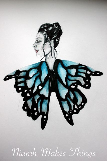 College Project, Butterfly Fashion, The One Where, The Butterfly, Arabic Quotes, Fashion Illustration, Butterflies, The One, Cape