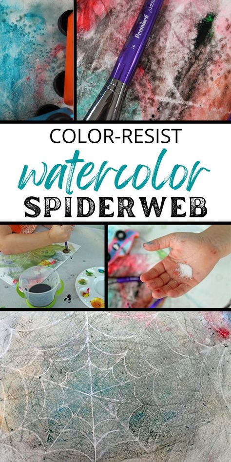 Spiderweb Painting, Watercolor Spider Web, Hidden Art, Art Activity, Book Drawing, Process Art, Preschool Kids, Craft Activities For Kids, Watch It