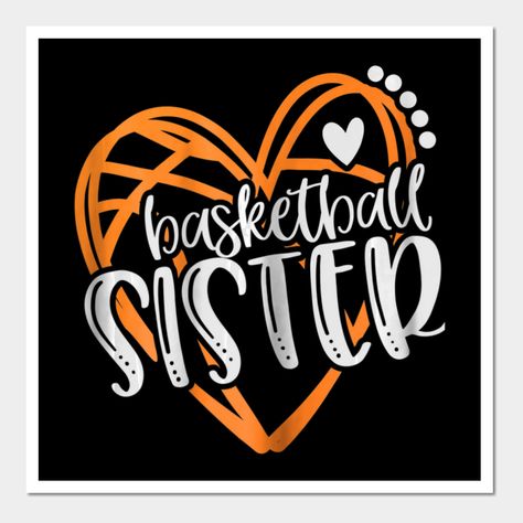 Basketball Sister Shirts, Sports Shirts Ideas, Night Basketball, Coaches Gifts, Basketball Shirt Designs, Basketball Senior Night, Basketball Boys, Basketball Coach Gifts, Hearts Vintage