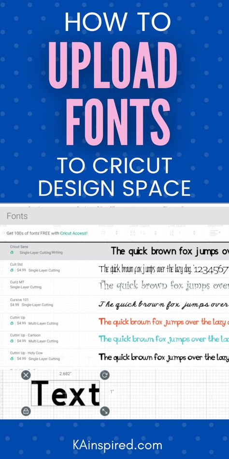 HOW TO EASILY ADD FONTS TO CRICUT DESIGN SPACE Free Svg Fonts, Best Calligraphy Fonts, Best Cursive Fonts, Fonts To Download, Free Fonts For Cricut, Free Calligraphy, Space Font, Svg Fonts, Cricut Access