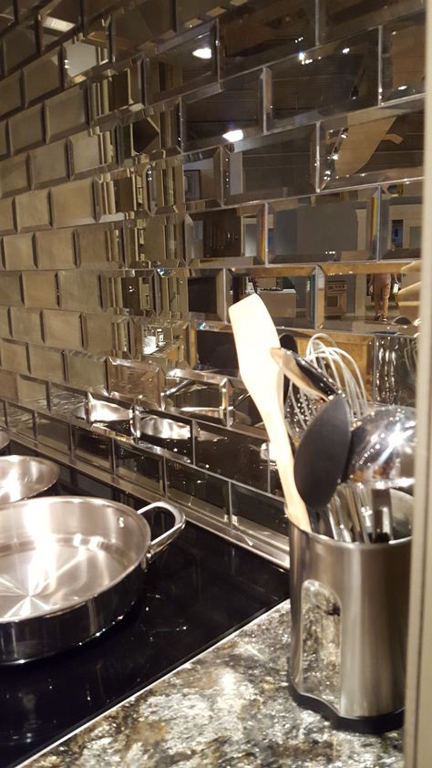 Mirror Brick Backsplash, Mirror Peel And Stick Tile, Mirrored Backsplash Kitchen, Mirror Tile Backsplash Kitchen, Mirror Backsplash Bar, Mirror Tiles Kitchen, Mirrored Kitchen Backsplash, Mirror Backsplash Kitchen, Mirror Tiles Bathroom