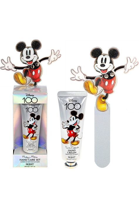 MAD Beauty Disney 100 Years of Wonder Hand Care Set, Mickey Mouse Hand Cream &amp; Nail File, Vanilla Scented &amp; Enriched with Shea Butter, Hydrating &amp; Nourishing, Great Self-Care Gift Mad Beauty, Disney 100 Years Of Wonder, Lip Balm Packaging, Disney 100 Years, Cream Nail, Nails Minimalist, Mickey Nails, Disney 100, Cream Nails