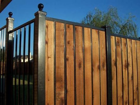 Rod Iron Fences, Ornamental Fence, Fence And Gate, Wrought Iron Fence, Fire Pit Swings, Wood Privacy Fence, Rod Iron, Pergola Swing, Metal Pergola