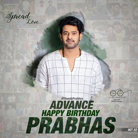 #PRABHAS  #HAPPY_BIRTHDAY Happy Birthday Prabhas, Prabhas Birthday, Saaho Prabhas, Advance Birthday Wishes, Darling Prabhas, Advance Happy Birthday, Paint Splash Background, Prabhas Pics, Leather Credit Card Wallet