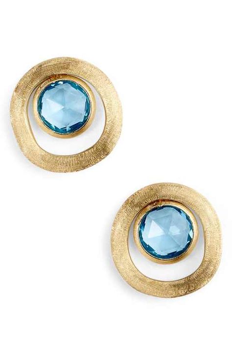 Marco Bicego Jewelry, Texture Jewelry, Collage Elements, Stone Stud Earrings, Semiprecious Stone Jewelry, Marco Bicego, Semi Precious Jewelry, Fashion Collage, Porcelain Jewelry