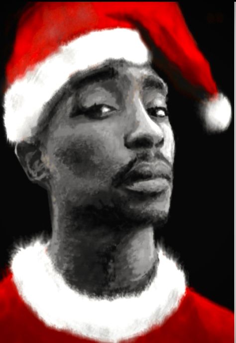 #tupacArt #rapperArt #hiphopArt #gangstaArt #prisonArt #2pac #pac #tupac #christmas #xmasArt #thuglife Tupac Art Drawings, Tupac Christmas, Tupac Shakur Painting, Tupac Artwork, Tupac Illustration Art, Tupac Art, Prison Art, Rapper Art, Hip Hop Art