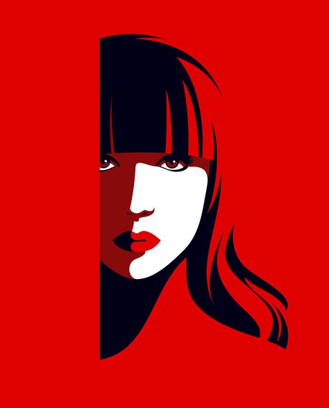 Images Pop Art, Malika Favre, Illustration Art Girl, 인물 드로잉, Vector Portrait, Creative Illustration, Arte Pop, Portrait Illustration, 만화 캐릭터