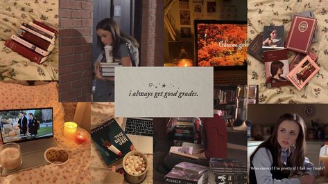 made by me <3 Fall Study Wallpaper Laptop, Back To School Macbook Wallpaper, School Wallpaper Aesthetic Laptop, Rory Gilmore Study Motivation Laptop Wallpaper, It Girl Macbook Wallpaper, Rory Gilmore Desktop Wallpaper, Gilmore Girls Ipad Wallpaper, Study Aesthetic Header, It Girl Wallpaper Laptop