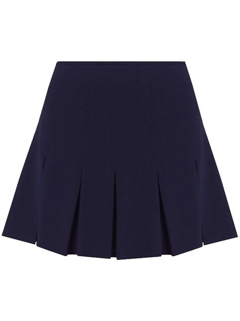 Cinq A Sept Miranda Pleated Mini Skirt - Farfetch Navy Blue Pleated Skirt, Navy Pleated Skirt, Pleated Miniskirt, Navy Mini Skirt, Blue Pleated Skirt, Pleated Skirt Outfit, Pastor Appreciation, Pastors Appreciation, Navy Blue Skirt