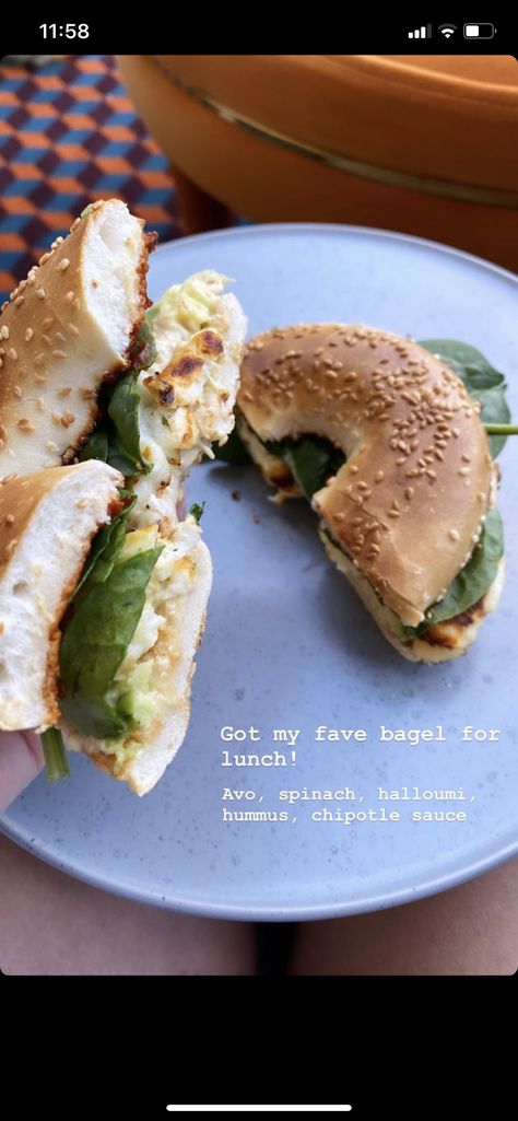 Chipotle Sauce, Bagels, Hummus, Spinach, Sauce, Bread