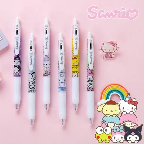 "Thank you" - MISTI KINSEL Pen Pattern, Gel Pens Set, Kawaii Sanrio, Pen Organization, Cute Pens, Hello Kitty My Melody, Hello Kitty Items, Cute Family, Office Stationery