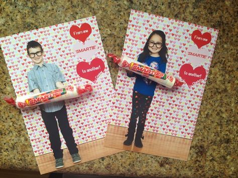 Diy Valentines Day Cards For Kids Picture, Valentines Cards With Pictures, Diy Valentines Cards With Photo, Valentines Card With Photo, Kids Picture Valentines Cards, Photo Valentine Card Ideas, Picture Valentine Cards For Kids, Personalized Valentines Cards, Smarties Valentines