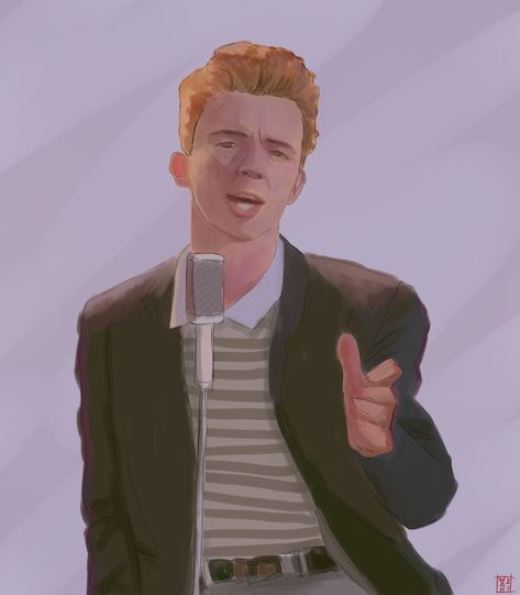 Rick Astley Never Gonna Give You Up Digital Portrait Illustration Rick Astley Drawing, Rick Astley Never Gonna Give You Up, Digital Portrait Illustration, Rick Astley, Never Gonna, Portrait Illustration, Digital Portrait, Caricatures, Portrait Art