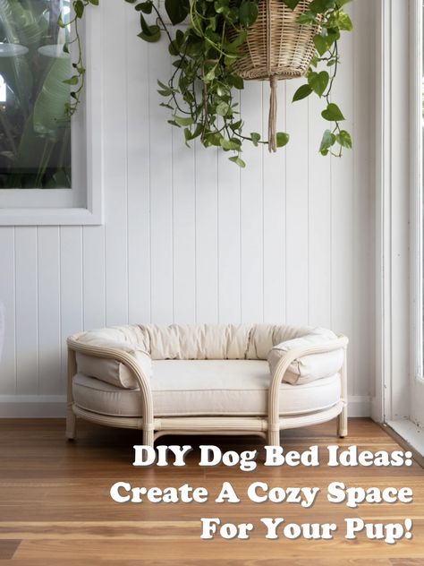 Looking for DIY dog bed ideas to create a cozy space for your pup? Check out these creative and affordable projects to make your furry friend's naptime extra comfy. From upcycled materials to stylish designs, find the perfect bed for your four-legged companion. Dog Bed For Bedroom, Headboard Dog Bed, Diy Upholstered Dog Bed, Diy Dog Bed Frame, Dog Bed Ideas Diy, Diy King Bed Frame With Dog Bed, Bed Height Dog Bed, Dog Beds Made From Toddler Bed, Creative Dog Bed