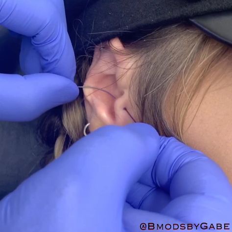 Gabriel Giron on Instagram: “🕸🕸Pretty little tragus performed by yours truly! I will be posting a lot of videos on the coming days so be excited and ready like I said a…” Tragus Piercing Videos, Surface Tragus, Anti Tragus Piercing, Anti Tragus, Wearing Headphone, Tragus Piercing, Tragus Piercings, Yours Truly, Tragus