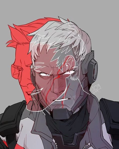 Not mine, but it's an amazing piece of art. Jack Morrison Fanart, Soldier 76 And Reaper, Soldier 76 Fanart, Soldier Overwatch, Reaper 76, Jack Morrison, Overwatch Fanart, Overwatch Reaper, Soldier 76