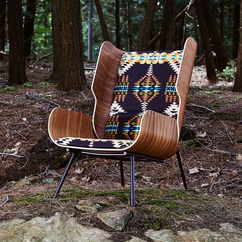 Mid Century Modern Western Decor, Stool Design Ideas, Pendleton Decor, Townhome Decor, Designs For Kitchen, Western Chair, Pendleton Blankets, Gastro Pub, Sky Ranch