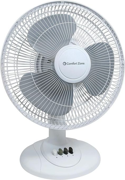 CUSTOMIZABLE AIRFLOW: Experience personalized comfort with this oscillating fan's 3-speed controls. With easy-to-use push buttons, you can effortlessly switch between low, medium, and high speeds to find the perfect airflow for your needs. Whether you desire a gentle breeze or a powerful gust, this fan provides versatile options to keep you cool and comfortable. Enjoy complete control over your indoor environment with this convenient 3-speed oscillating fan. Quiet Office, Metal Grill, Indoor Fans, Office Fan, Table Fans, Room Fan, Quiet Room, Desk Fan, Family Movie Night