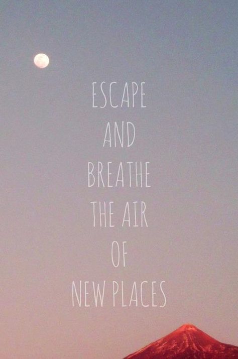 Escape and breathe the air of new places Wanderlust Quotes, Best Travel Quotes, Travel Quotes Adventure, Motiverende Quotes, Travel Quotes Inspirational, Adventure Quotes, Instagram Captions, Travel Quotes, The Words