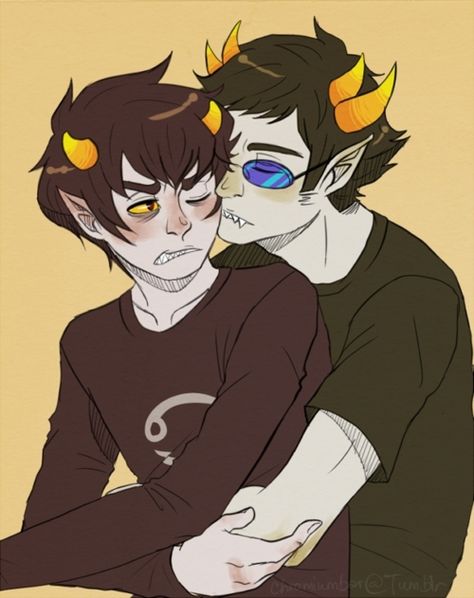 Sollux and Karkat Homestuck Sollux, Sollux Captor, Homestuck Comic, Karkat Vantas, Homestuck Cosplay, Homestuck, Gravity Falls, Clay Projects, Gravity