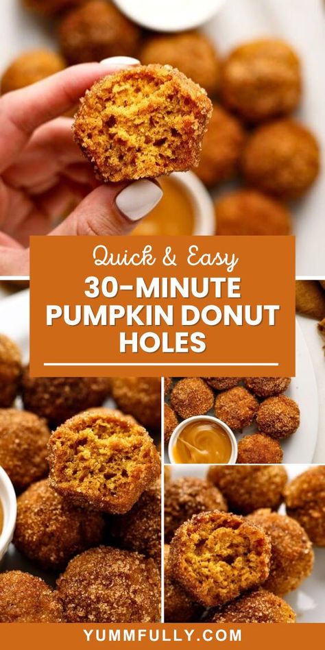 Indulge in the festive flavors of fall with our no-fry Pumpkin Donut Holes. Made with simple ingredients, these fall treats are light and fluffy, with a rich pumpkin pie flavor and cinnamon sugar coating. Perfect for a cozy breakfast or brunch! Pumpkin Donut Holes, Apple Cider Donuts Recipe, Pumpkin Donut, Apple Cider Donuts Baked, Southern Cooking Recipes, Easy Donuts, Baked Donut Recipes, Leftover Pumpkin, Donut Holes