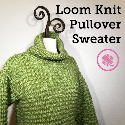 Yes!  You CAN Make a Loom Knit Sweater! Knitting Loom Sweater Pattern, Loom Knitting Sweater Patterns Free, Loom Knit Sweater Pattern Free, Easy Loom Knitting Projects Free Pattern, Loom Knitting Projects Free Pattern, Loom Knit Sweater, Flexee Loom, Loom Knitting Patterns Free, Round Loom Knitting