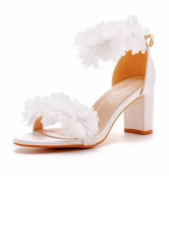 JJsHouse Flower Women's Block Heel Wedding Party Summer Ankle Strap Sandals Wedding Sandals Bridal Shoes Elegant Leather Buckle Open Toe Wedding Shoes. #JJsHouse #Flower #Women's #BlockHeel #Wedding #Party #Summer #AnkleStrapSandals #WeddingSandals #BridalShoes #Elegant #Leather #Buckle #OpenToe #WeddingShoes Flower Wedding Shoes, Peep Toe Wedding Shoes, Floral High Heels, Summer Wedding Shoes, Wedding Shoes Pumps, White Bridal Shoes, Ivory Wedding Shoes, Wedding Shoes Bride, Bridal Wedding Shoes