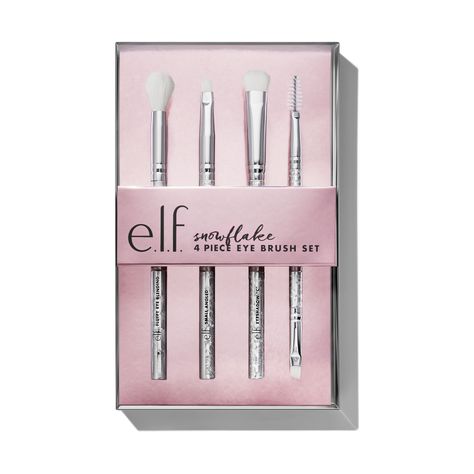 4-Piece Eye Makeup Brush Set | e.l.f. Cosmetics Elf Brushes, Cheap Stocking Stuffers, Affordable Makeup Brushes, Makeup Brush Set Best, Eye Brushes Set, Blending Eyeshadow, Elf Cosmetics, Elf Makeup, Eye Makeup Brushes