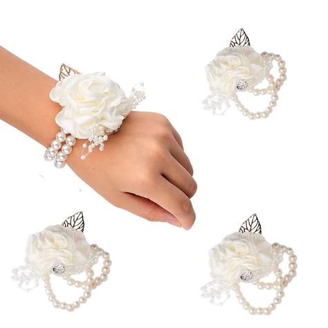 PRICES MAY VARY. Material: Silk Rose and pearls and pin and brooch Size: Height about 8cm,Width about 9cm Package:4 pieces wrist corsage Color:Very slight as the picture shows,Variation in colors may occur due to different display settings Occasions: Wedding ceremony Using for wedding Party. All of Party Home decoration 100% Brand New and High Quality Type: As your choice PACAKGE: 6 PIECE/lot Size: Length about 12cm Width about 8cm Notice: 1.We accept customization . Just tell us which color and Corsage Homecoming, Flower Party Decorations, Homecoming Corsage, Rose Corsage, Pearls Wedding, Women Bride, Groom Boutonniere, Silk Rose, Flower Party