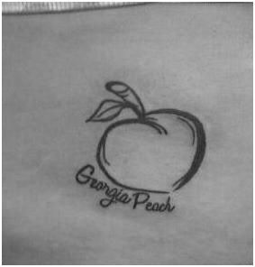 Tattoo #2 - On my right hip; Created by me! :) Ga Peach Tattoo, Georgia Tattoos, Georgia Tattoo Ideas, Georgia Peach Tattoo, Georgia Tattoo, Peach Tattoo, Places To Get Tattoos, Small Meaningful Tattoos, Boy Tattoos