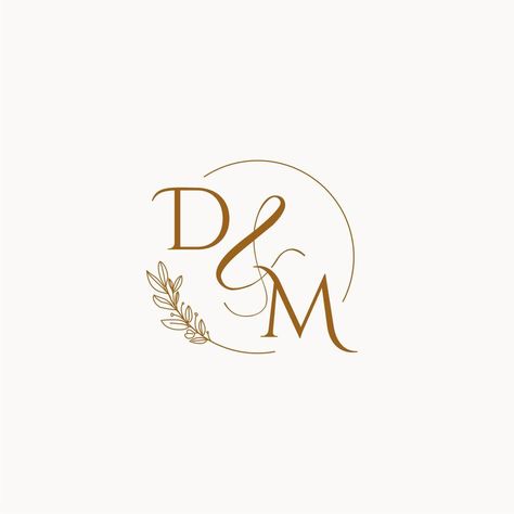 Md Logo Design Ideas, Dm Monogram Logo, Dm Logo Design, Dm Monogram, Md Logo, Couple Monogram Design, Initials Logo Letters, Dm Logo, Wedding Initials Logo