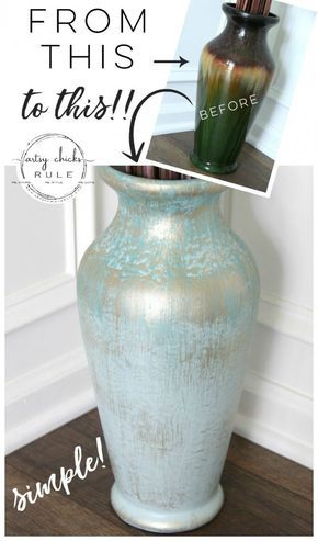 Update OLD Decor....with Paint! SO simple to give your dated decor a brand new look! artsychicksrule.com #updateolddecor #homedecor #painteddecor #updateddecor #painteddecor #decorideas #diydecor Diy Vase Makeover, Vase Makeover, Diy Painted Vases, Painted Glass Vases, Old Decor, Old Vases, Dekor Diy, Tuscan Decorating, Painted Vases