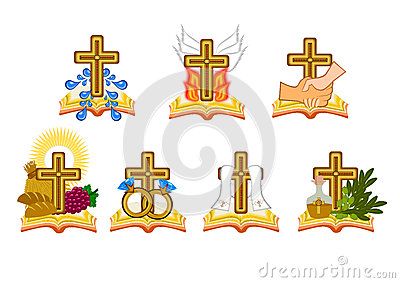 imagens dos sete sacramentos  | Os Sete Sacramentos Ilustração Stock - Imagem… The Seven Sacraments, Church Illustration, 7 Sacraments, Seven Sacraments, Letterpress Type, Jesus And Mary Pictures, Faith Formation, Photography Jobs, Graphic Design Photography