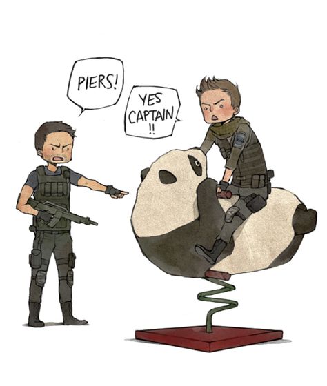 RE 6!! I wish you could ride the panda since you can slide down the slide!!! Resident Evil Outfit Ideas, Class Doodles, Tyrant Resident Evil, Ethan Winters, Resident Evil 6, Resident Evil Funny, Chris Redfield, Best Zombie, Resident Evil Collection