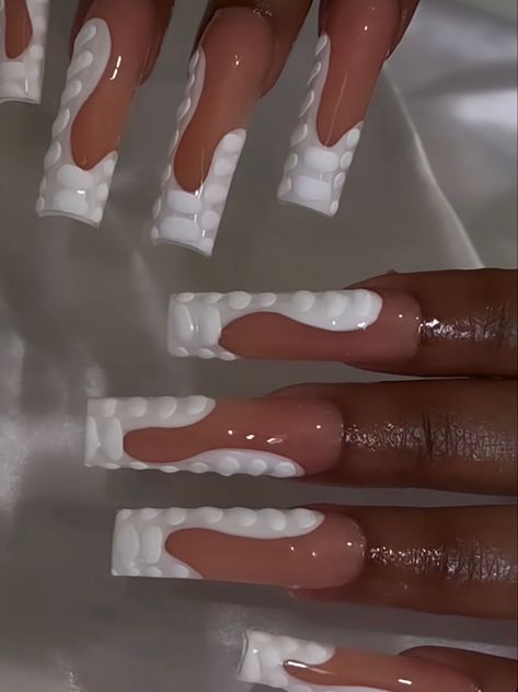 Long Acrylic Nail Designs, Drip Nails, Colored Acrylic Nails, White Acrylic Nails, Girly Acrylic Nails, Soft Life, French Tip Acrylic Nails, Short Square Acrylic Nails, Unique Acrylic Nails