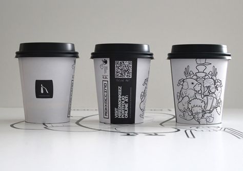 20 Creative Coffee Cup Designs You Need To See - Hongkiat Paper Cup Design, Coffee Shop Branding, Design Café, Coffee Facts, Interior Vintage, Coffee Cup Design, Creative Coffee, Coffee Packaging, Beverage Packaging