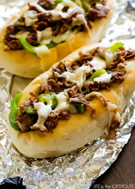 Cheesesteak Sandwiches Cheesesteak Sandwiches, Life In The Lofthouse, Steak Sandwiches, Philly Steak, Cheese Steak Sandwich, Steak Sandwich, Tin Foil, Rachael Ray, Lunch Snacks