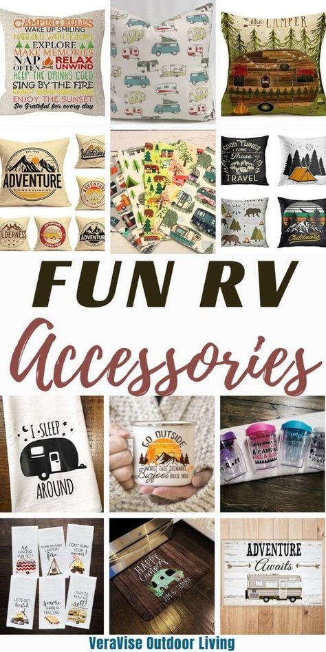 Fun Rv Decor, Rv Crafts Diy Projects, Camping Decorations Outdoor, Camper Home Decor, Camper Set Up Ideas Outside, Rv Decorating Ideas Outdoors, Rv Patio Decorating Ideas, New Camper Decorating Ideas, Rv Trailer Decorating