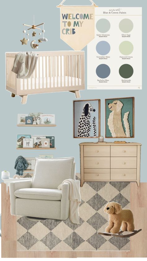 Colorful Boy Nursery, Cottage Core Nursery, Puppy Nursery, Nursery Boy, Boys Playroom, Baby Boy Bedroom, Nursery Room Design, Baby Boy Room Nursery, Baby Room Inspiration