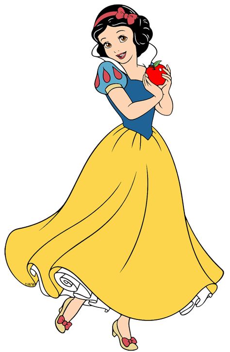 Snow White and her red apple Snow White Clipart, Snow White Drawing, Snow White Pictures, Snow White Characters, Princess Christmas, Sette Nani, Disney Princesas, Disney Clipart, Disney Princess Snow White