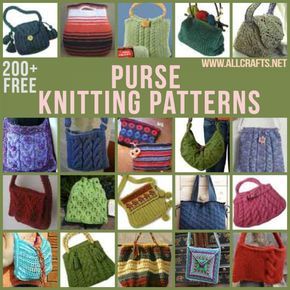 Purse Patterns Free, Loop Knitting, Knit Bags, Purple Yarn, Knitting Bag Pattern, Knitted Accessories, Large Knitting, Knit Purse, Knit Bag