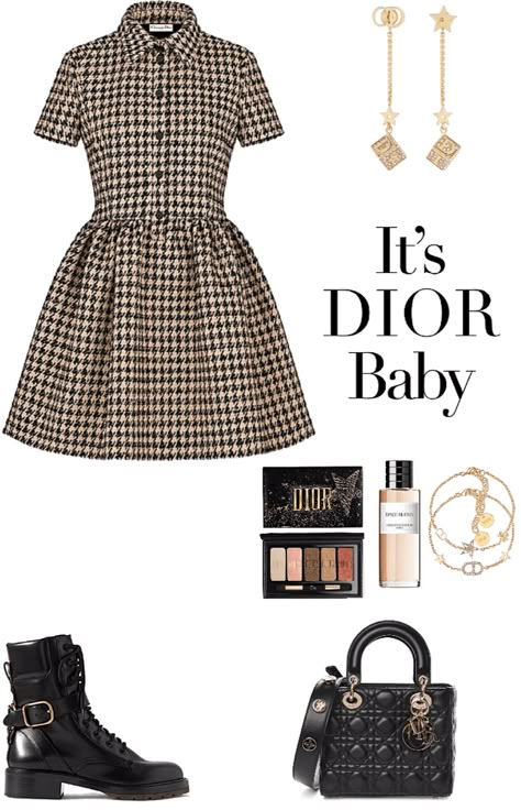 Dior Clothes, Dior Outfit, Short Semi Formal Dresses, Money Clothes, October Fashion, Beige Outfit, Korean Fashion Dress, Outfit Shoplook, Outfit Combinations