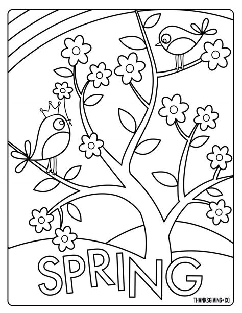 Spring Coloring Sheets, Preschool Coloring Pages, Spring Animals, Spring Coloring Pages, Free Coloring Sheets, Easter Coloring Pages, Coloring Sheets For Kids, Easter Colouring, Printable Adult Coloring Pages