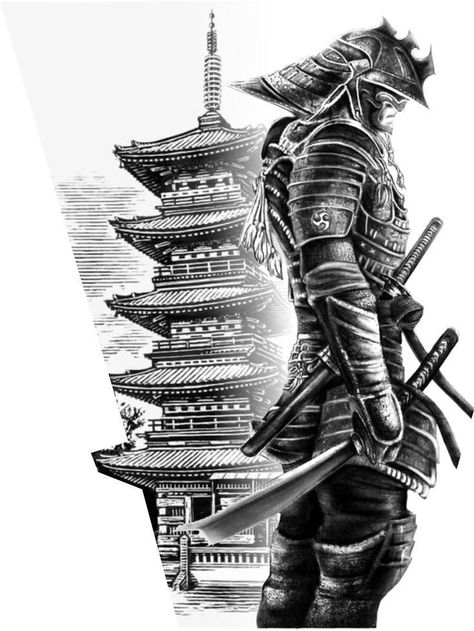 Japanese Ronin Tattoo, Cookies Tattoo, Chest Tattoo Sketches, Ronin Tattoo, Polka Tattoo Designs, Japanese Warrior Tattoo, Samurai Tattoo Sleeve, Trash Polka Tattoos, Calf Tattoo Men