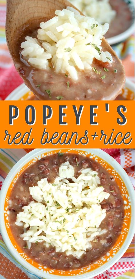 Emerils Red Beans And Rice, Red Beans And Rice Popeyes Copycat, Popeyes Red Beans And Rice Copycat, Corn And Beans Recipe, Louisiana Red Beans And Rice Recipe Crock Pot, Copycat Soups Restaurants, Copycat Popeyes Red Beans And Rice, Red Beans And Rice Popeyes, Canned Red Beans And Rice Recipe Easy