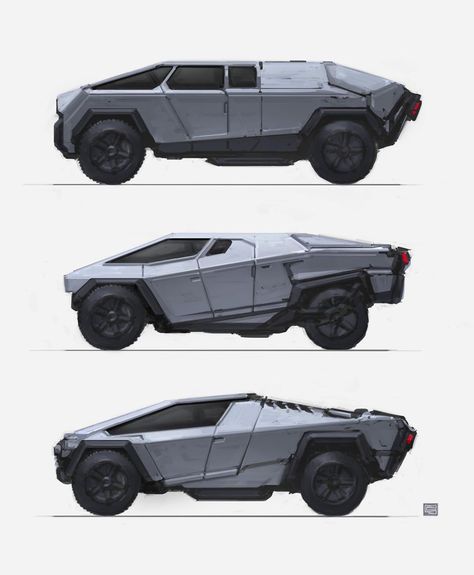 Matty Devin Brown on Instagram: “Today’s warmups are quick alternate versions of that Tesla truck people are uh....not thrilled with 😅  #conceptart #design #sketch #art…” Tesla Truck, Futuristic Cars Design, Futuristic Motorcycle, Bio Art, Tesla Car, Illustrator Design, Concept Car Design, Truck Art, Growth Hacking